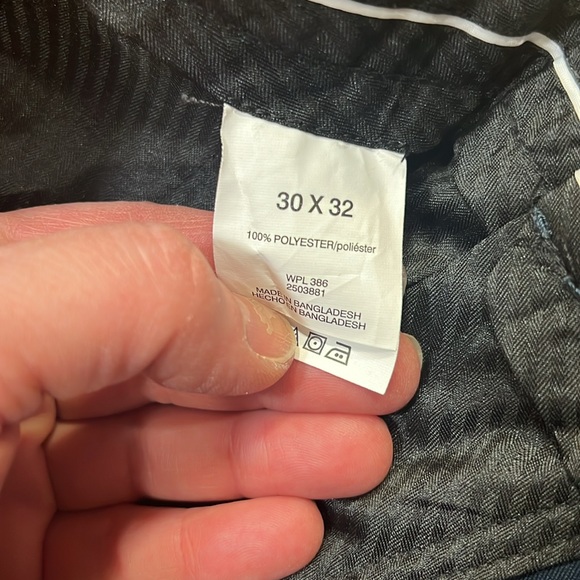 Reaction Kenneth Cole 30W X 32L navy skinny fit flex waistband solid dobby pant - Picture 4 of 7